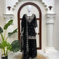 Onyx Mughal Bead Georgette Sharara Set