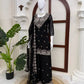Onyx Mughal Bead Georgette Sharara Set