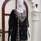 Onyx Mughal Bead Georgette Sharara Set
