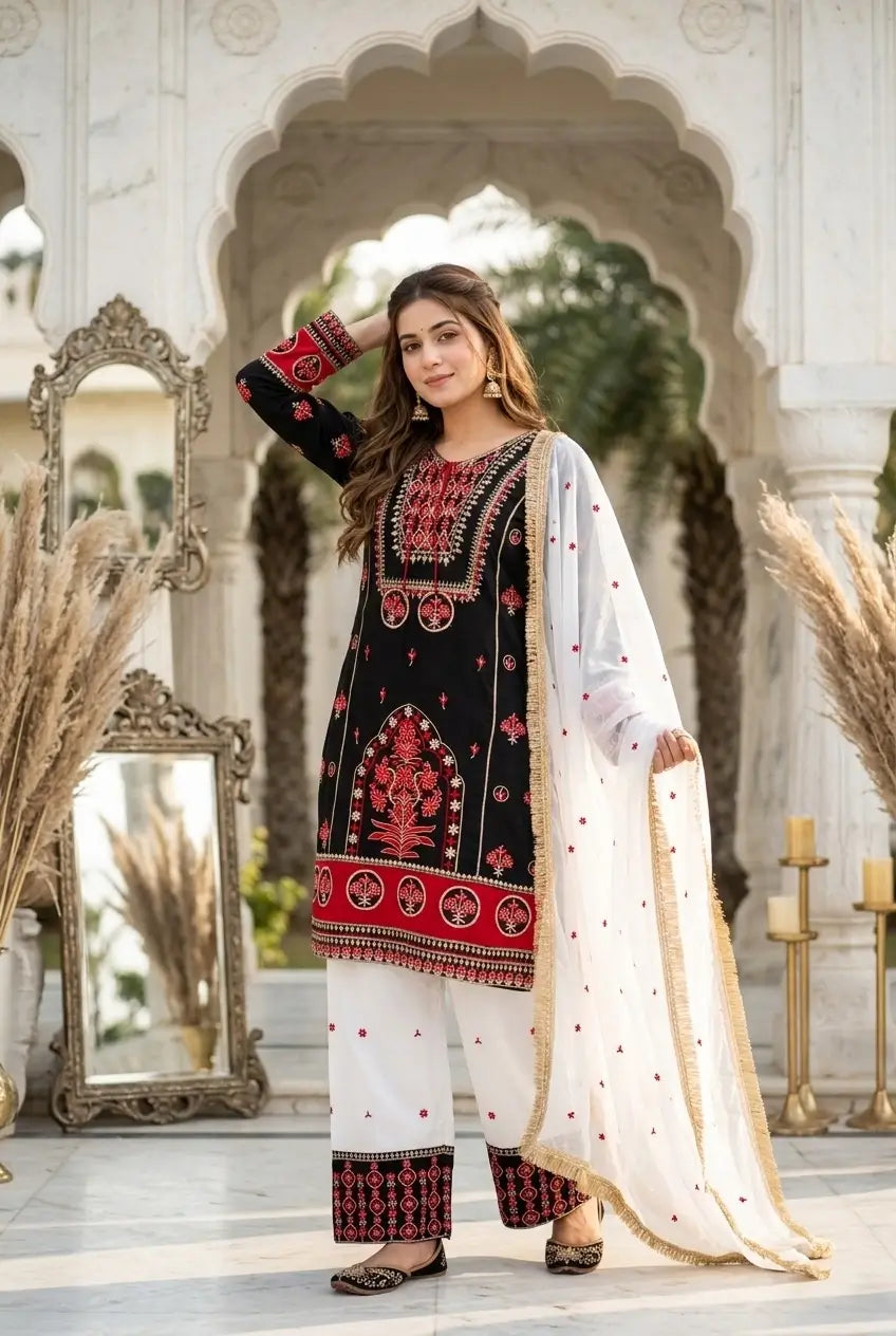 Onyx Tribal Motif Suit