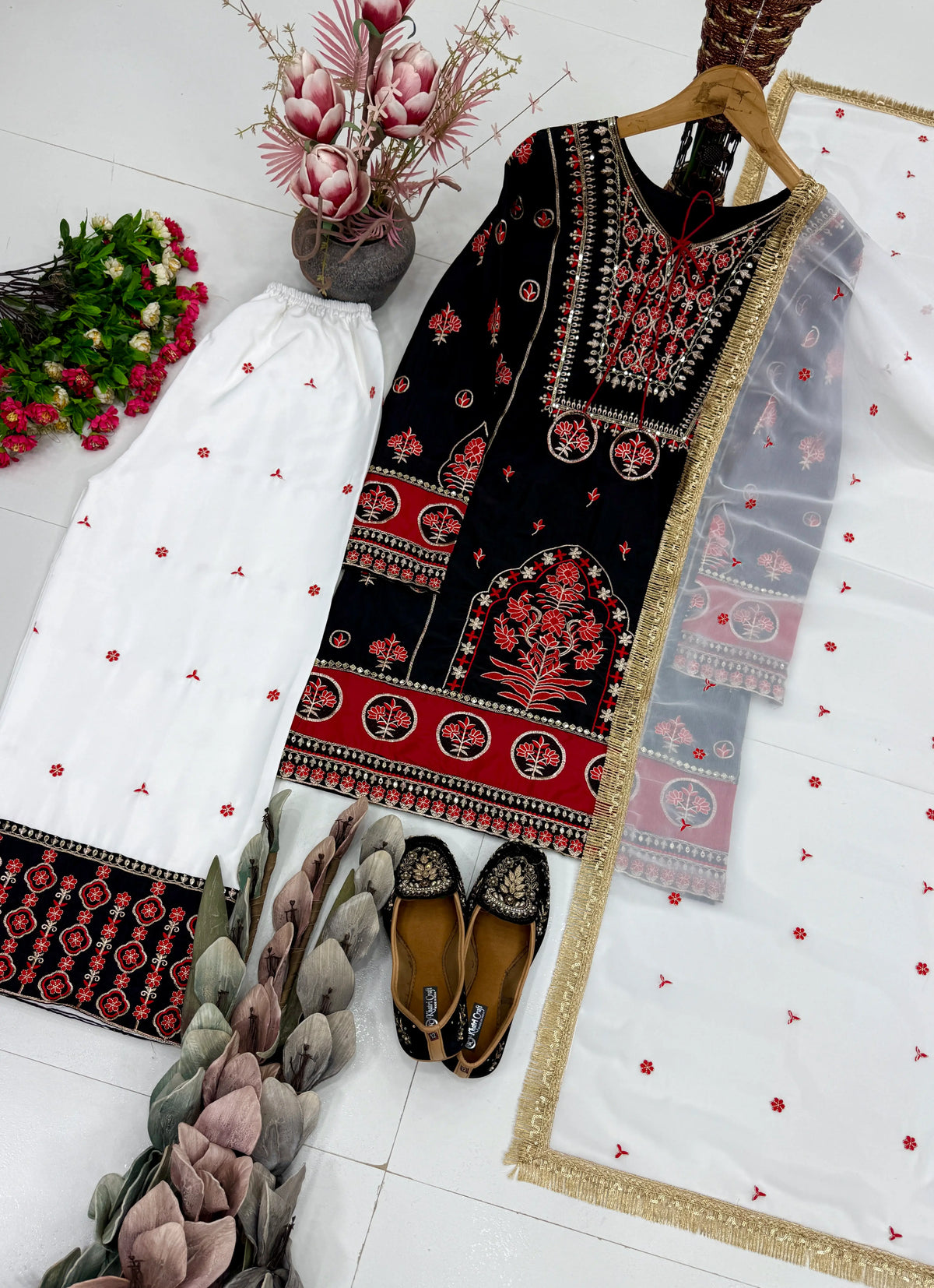 Onyx Tribal Motif Suit