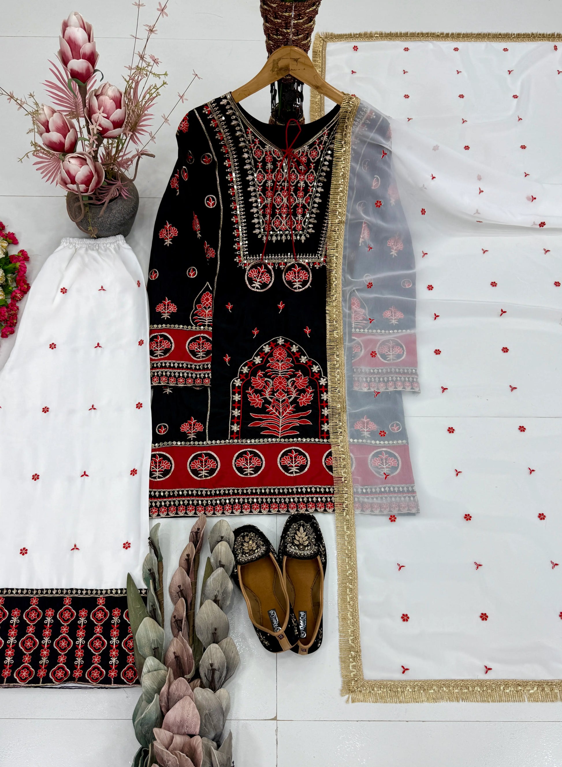 Onyx Tribal Motif Suit