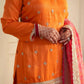 Orange Embroidered Chinon Palazzo Suit with Pink Printed Dupatta
