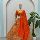 Orange Jalpari Silk Zari Sequin Lehenga