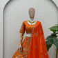 Orange Jalpari Silk Zari Sequin Lehenga