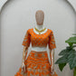 Orange Jalpari Silk Zari Sequin Lehenga