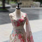 Organza Digital Print Lehenga Set with Handcrafted Blouse & Dupatta