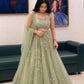 Organza Dori Embroidery Ruffle Lehenga Set