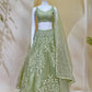 Organza Dori Embroidery Ruffle Lehenga Set