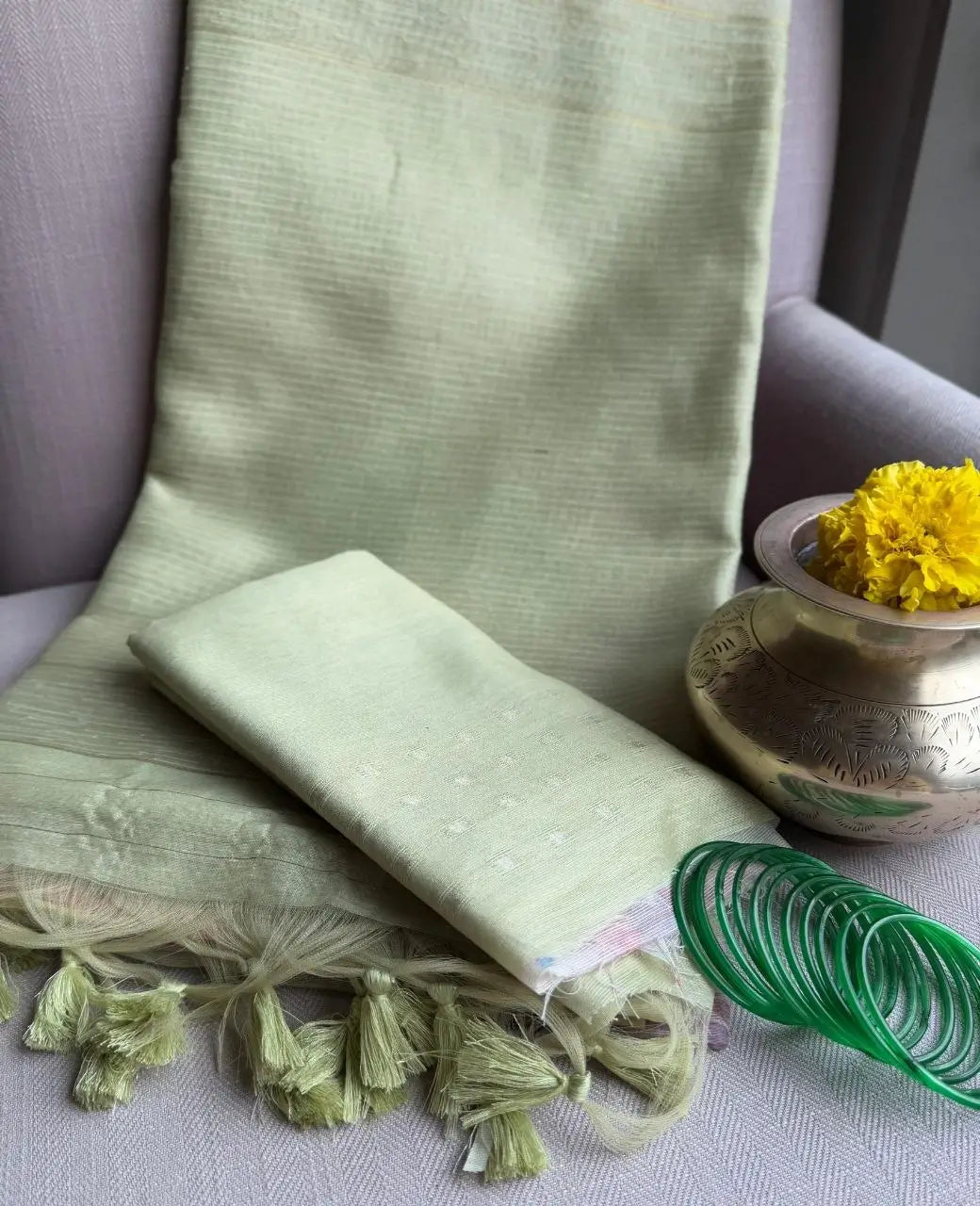 Organza Leheriya Saree with Ikkat Pallu for Festive and Elegant Occasion Wear