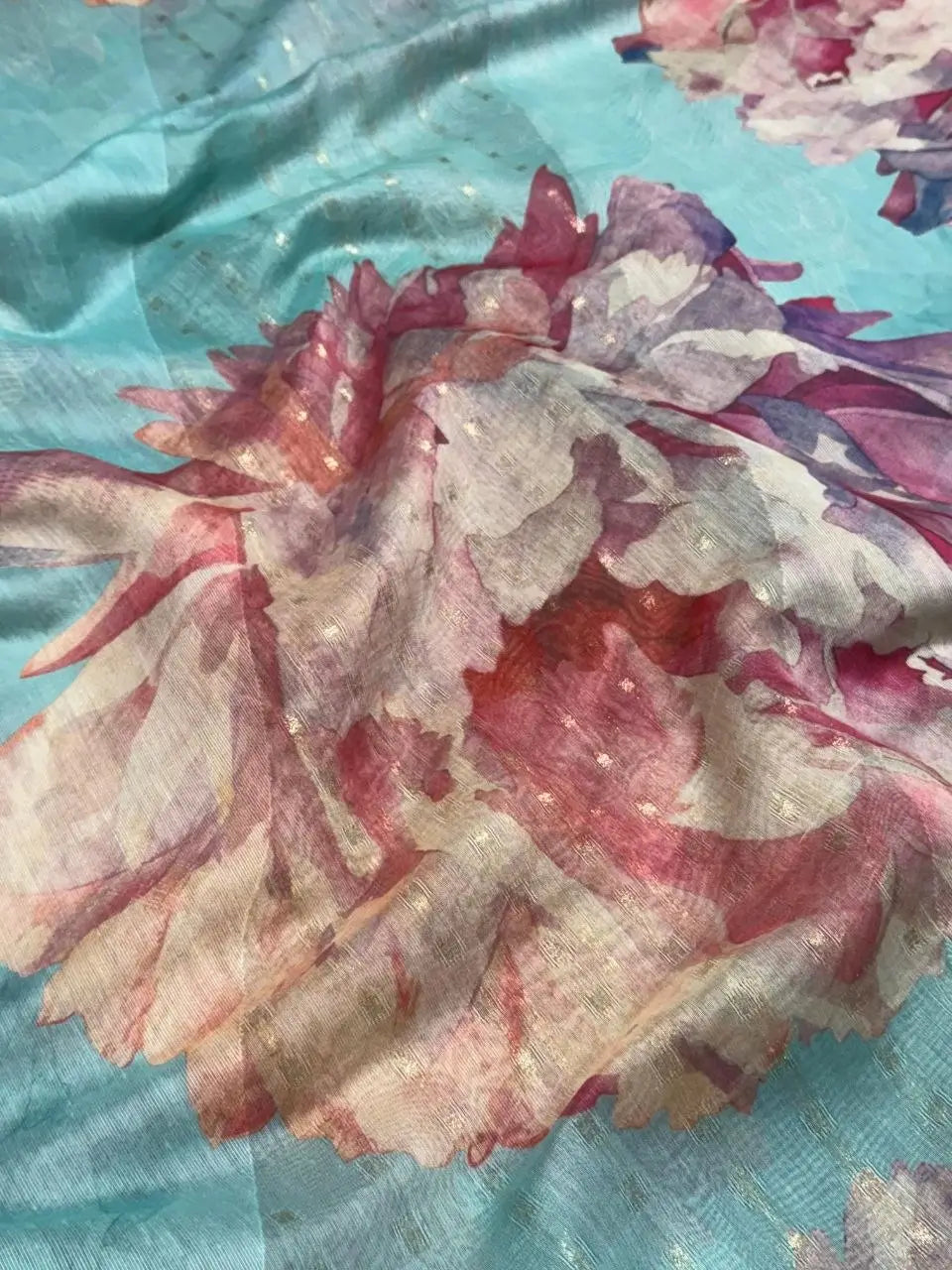 Organza Leheriya Saree with Ikkat Pallu for Festive and Elegant Occasion Wear