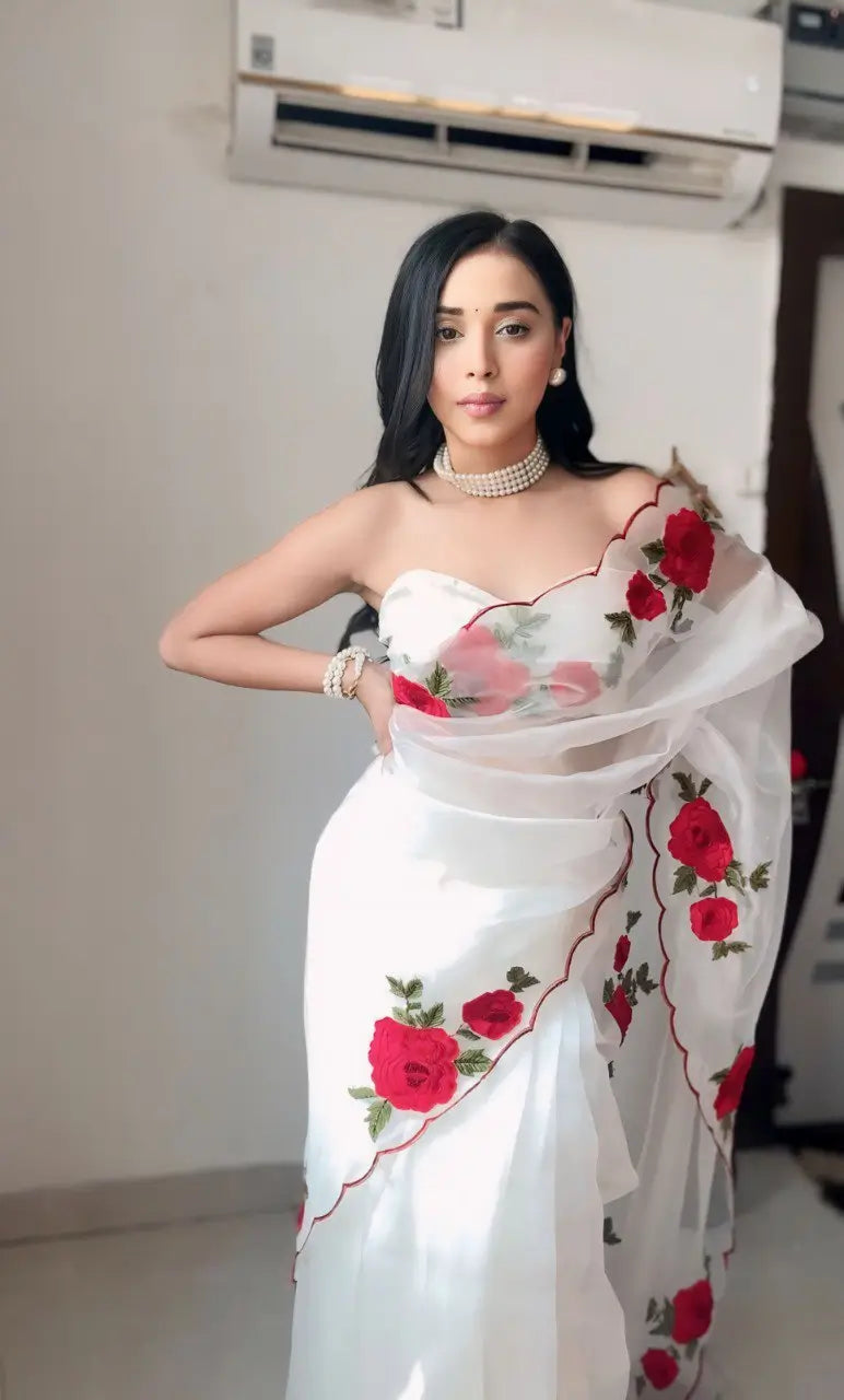 Organza Printed Ready to Wear Saree