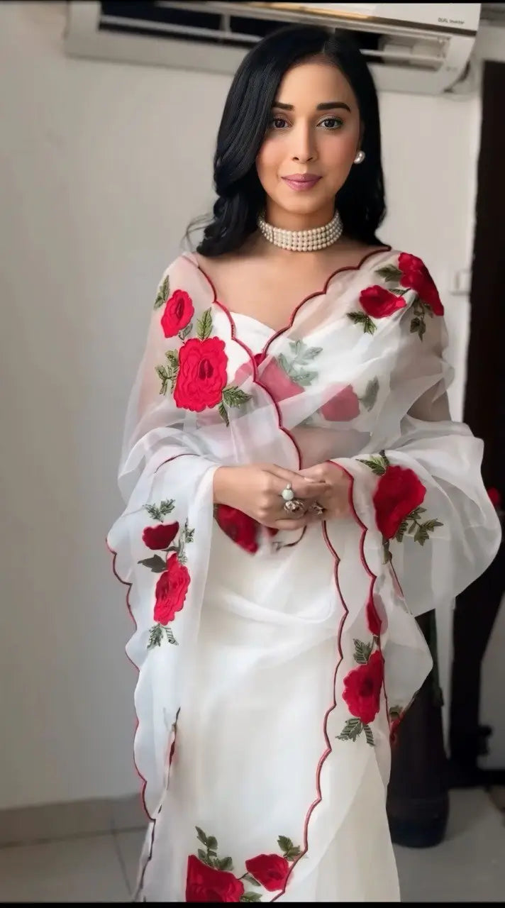 Organza Printed Ready to Wear Saree