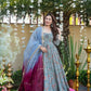 Organza Silk Digital Print Anarkali Gown with Dupatta
