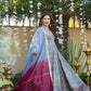 Organza Silk Digital Print Anarkali Gown with Dupatta