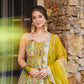Organza Silk Digital Print Anarkali Gown with Dupatta