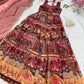 Organza Silk Digital Print Anarkali Gown with Dupatta