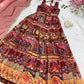 Organza Silk Digital Print Anarkali Gown with Dupatta