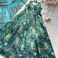Organza Silk Digital Print Anarkali Gown with Dupatta