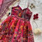 Organza Silk Digital Print Anarkali Gown with Dupatta