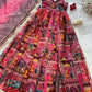 Organza Silk Digital Print Anarkali Gown with Dupatta