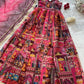Organza Silk Digital Print Anarkali Gown with Dupatta