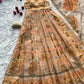 Organza Silk Digital Print Anarkali Gown with Dupatta