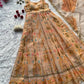 Organza Silk Digital Print Anarkali Gown with Dupatta