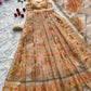 Organza Silk Digital Print Anarkali Gown with Dupatta