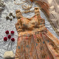 Organza Silk Digital Print Anarkali Gown with Dupatta
