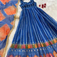 Organza Silk Digital Print Anarkali Gown with Dupatta