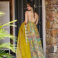 Organza Silk Digital Print Anarkali Gown with Dupatta