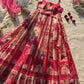 Organza Silk Digital Print Anarkali Gown with Dupatta