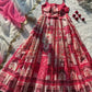 Organza Silk Digital Print Anarkali Gown with Dupatta