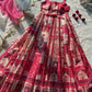 Organza Silk Digital Print Anarkali Gown with Dupatta
