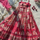 Organza Silk Digital Print Anarkali Gown with Dupatta