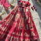 Organza Silk Digital Print Anarkali Gown with Dupatta
