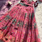 Organza Silk Digital Print Anarkali Gown with Dupatta