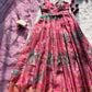 Organza Silk Digital Print Anarkali Gown with Dupatta