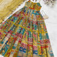 Organza Silk Digital Print Anarkali Gown with Dupatta