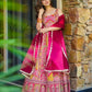 Organza Silk Digital Print Anarkali Gown with Dupatta