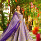 Organza Silk Digital Print Anarkali Gown with Dupatta