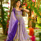 Organza Silk Digital Print Anarkali Gown with Dupatta