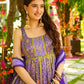 Organza Silk Digital Print Anarkali Gown with Dupatta