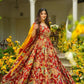 Organza Silk Digital Print Anarkali Gown with Dupatta