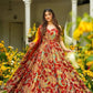 Organza Silk Digital Print Anarkali Gown with Dupatta