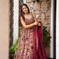 Organza Silk Digital Print Anarkali Gown with Dupatta