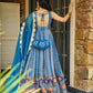 Organza Silk Digital Print Anarkali Gown with Dupatta