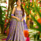 Organza Silk Digital Print Anarkali Gown with Dupatta