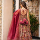 Organza Silk Digital Print Anarkali Gown with Dupatta